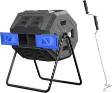Compost Bin 43 Gallon Outdoor Tumbler with Compost Aerator