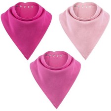 Adult Drool Bib for Special Needs, 3 Pk Soft Absorbent Large Bandana Bibs Set...