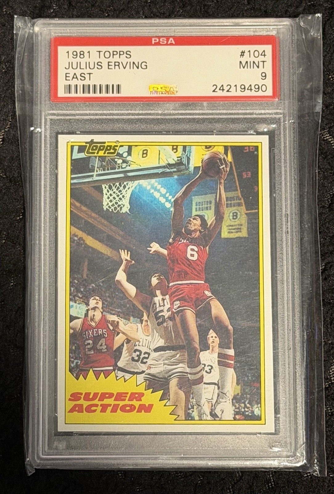 1981 TOPPS JULIUS ERVING EAST #104 PSA 9