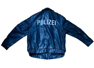 Vintage 1990's German Polizei Leather Bomber Moto Jacket Spieth & Wensky - Image 1 of 4
