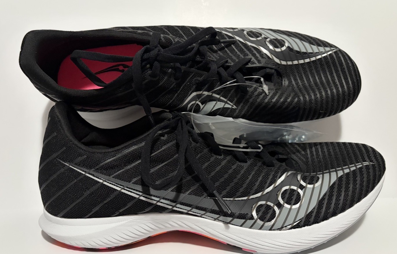 NEW Saucony Velocity MP Black ViZi - Size 12 - S29099-85 - Removable Spikes