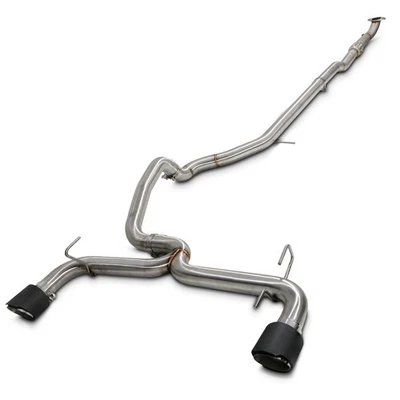 SYSTÈME D'ÉCHAPPEMENT CATBACK A/ EMBOUTS CARBONE POUR FIAT 500 ABARTH 1.4 08-15 - Photo 1/4