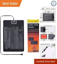Efficient 16 Watt Reptile Heat Pad: 8x12" Safe Heat Solution for Terrariums