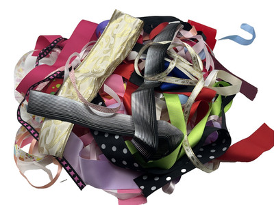 Lot Of Various Lengths Loose Ribbon Remnants For Crafts- Junk Journals- DIY