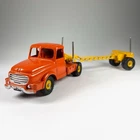 Vintage ~1959-63 DINKY SUPERTOYS #36A Orange WILLEME LOG TRUCK LORRY w/ Trailer
