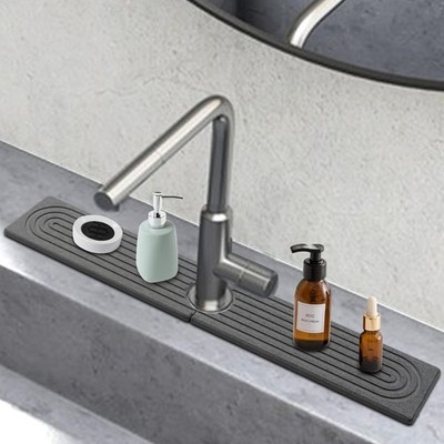 Faucet Mat For Kitchen Sink - Super Absorbent Diatomite Drying Stone Mat For Kit