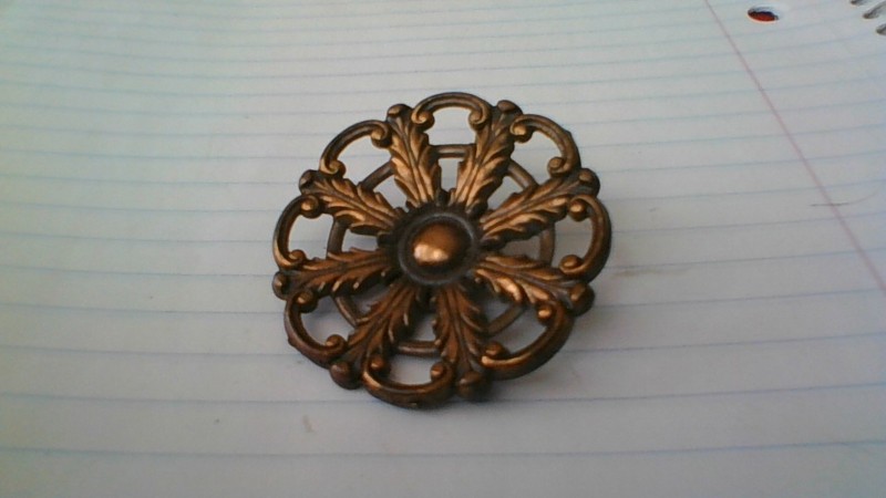 Beautiful VTG French Provincial/Victorian Decorative Drawer Knob Bronze Finish 