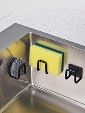 Stainless Steel Sink Sponge Holder – No Drill Self Adhesive Kitchen Rack
