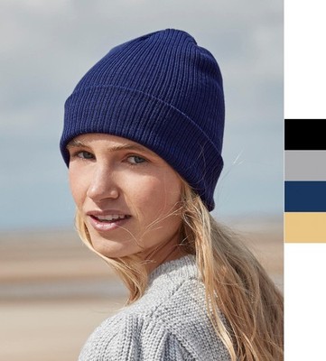 Beechfield Organic Cotton Fine Knit Beanie B51N Kappe Beanie NEU