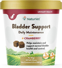 Bladder Support plus Cranberry for Dogs, 60 Ct Soft Chews, Made in the USA with