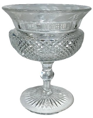 Edinburgh Crystal Glass Thistle Cut Champagne Sherbet Dessert Coupe Goblet READ