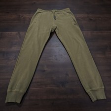 YoungLA Mens Olive Green Waffle Knit Joggers XL Athletic Sweatpants Tapered Fit