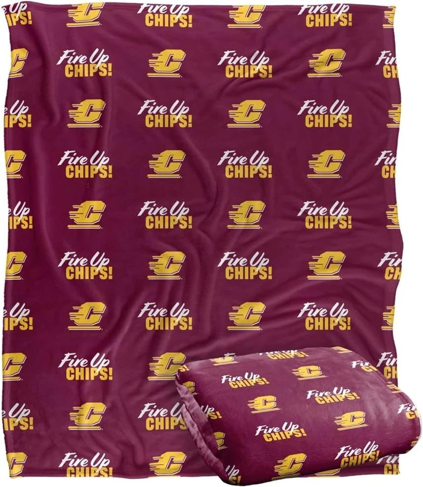 Central Michigan Chippewas Microfiber Logo Throw - 50" x 60" - Image 3 of 4