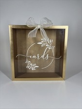 Brushed Gold Metal Acrylic Square Wedding Cards Shadow Box Nielsen Bainbridge