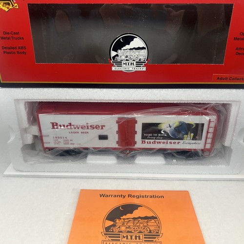 MTH Premier 20-94216 Anheuser Busch Budweiser 40’ Steel Sided Beer Reefer O NEW - Picture 5 of 10