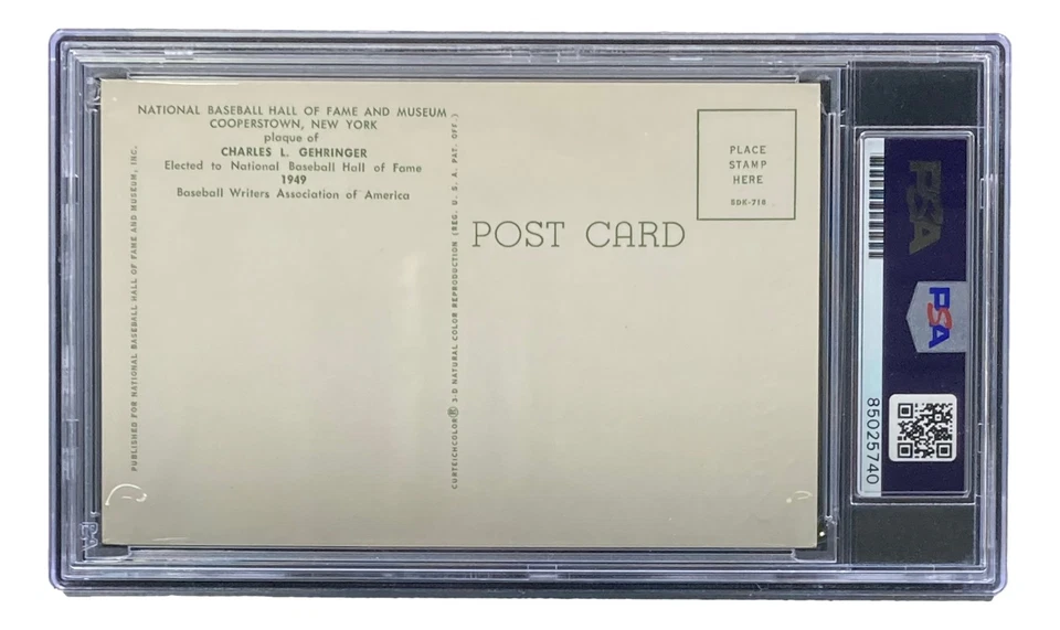 Charlie Gehringer Signed 4x6 Detroit Tigers HOF Plaque Card PSA/DNA 85025740 - Image 2 of 4