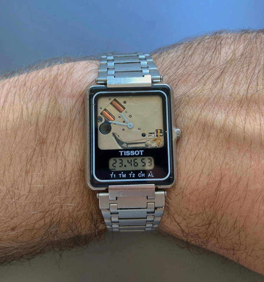 Tissot Two Timer Skeleton | 1980s | RARE | Unisex Quarz | TWOTIMER - Bild 3 von 3