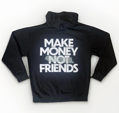 LGND Supply Co Make Money Not Friends Hoodie Men s Large Black Graphic Pullover