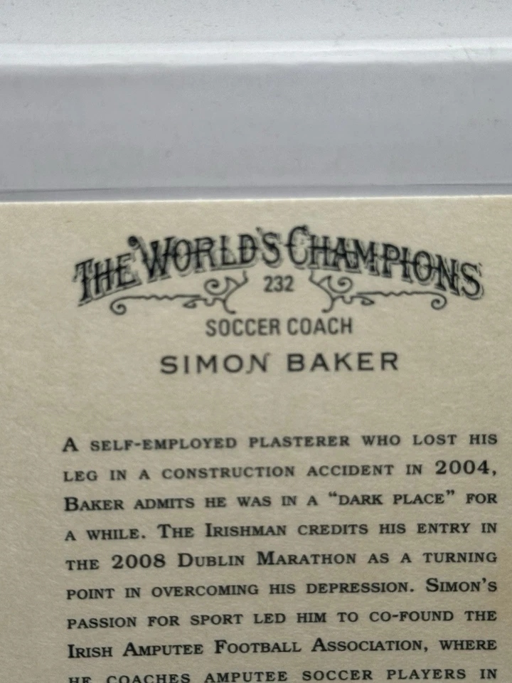 2021 Topps Allen & Ginter #232 Simon Baker Soccer - Image 3 of 3