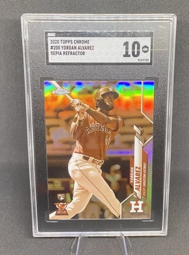 Yordan Alvarez PSA 10 2020 Topps Chrome RC #200 Gem Mint Sepia Refractor