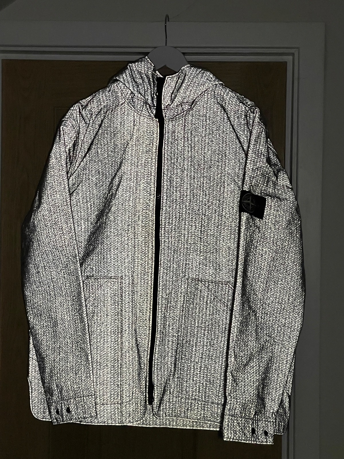 STONE ISLAND Needle Punched Reflective Jacket 60721302510 Colour Grigio 2XL