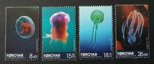2014 FAROE ISLANDS FOROYAR DENMARK SEALIFE JELLYFISH VF MNH