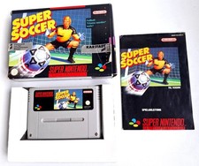 Thumbnail of ebay&reg; auction 820113566332 | Super Nintendo SNES Spiel GAME Super Soccer OVP Box + Anl. KOMPLETT aus Sammlung