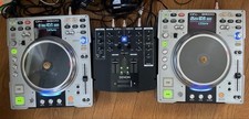 Denon DN-S3500 Digital Turntable CD Player x2 DN-X120 DJ Mixer Tested Working