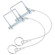 2 Pcs 5/16"x 2-3/8"Square Trailer Coupler Pins with Ear Extended Cord