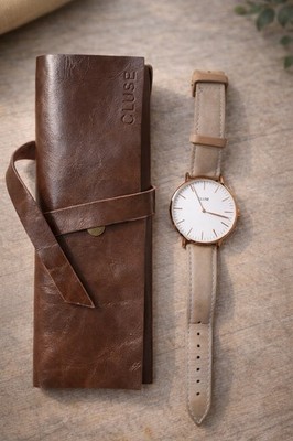 Cluse Uhr Beige, Silber