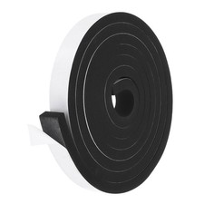 Weather Stripping Door Seal 1" x 1/2" x 10 Ft Self Adhesive Black