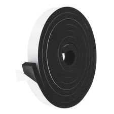 Weather Stripping Door Seal 1" x 1/2" x 10 Ft Self Adhesive Black