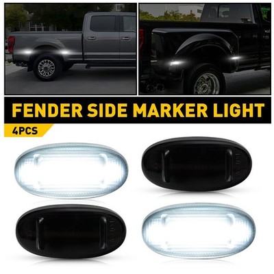 LED Side Marker Lamps White 4PCS Rear Fits Ford F-250 Super Duty 2011-2021 2022