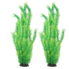 2 Pcs Artificial Pond Plants Tall Fish Tank Decorations Aquarium Plastic