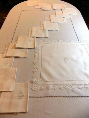 Textiles anciens du XXe siècle nappes damas