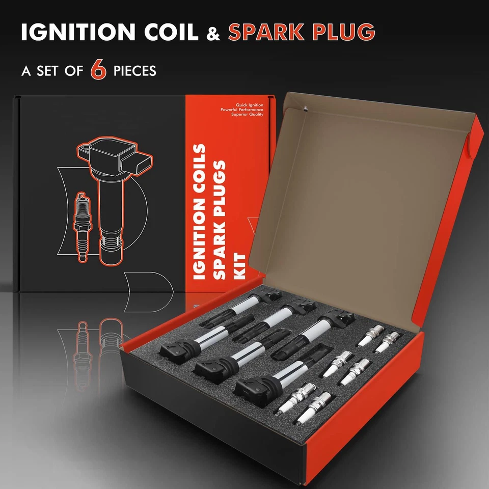 Kit de 6 bobinas de encendido y 6 bujías de iridio para BMW 320i 330Ci X3 Rolls-Royce Foto 2 de 4