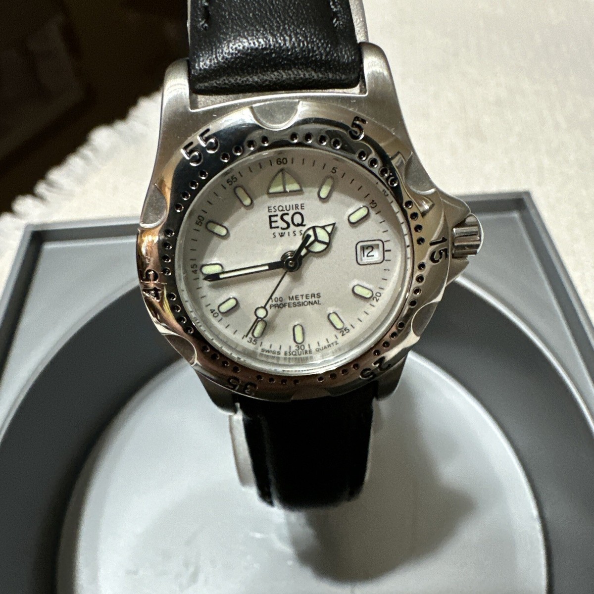 {Esquire ESQ Swiss} Silver and Black Watch The Men main image 4