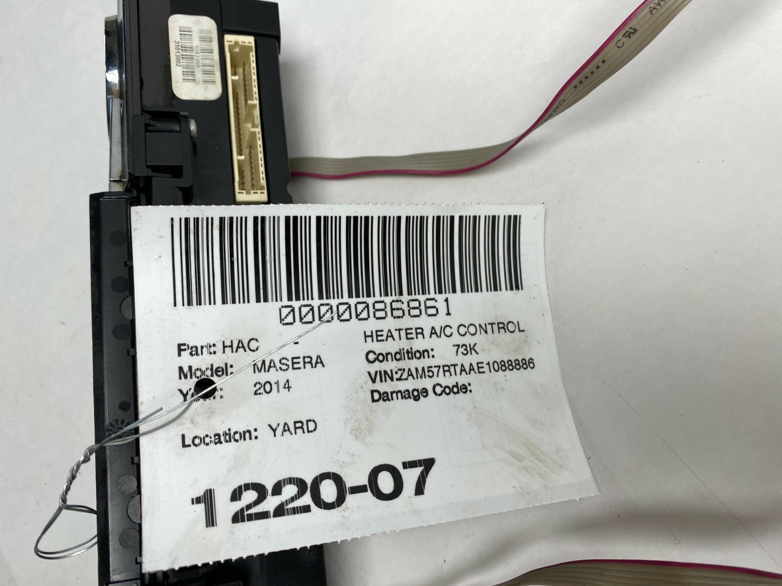 14-17 MASERATI GHIBLI HEATER A/C CLIMATE CONTROL UNIT OEM 