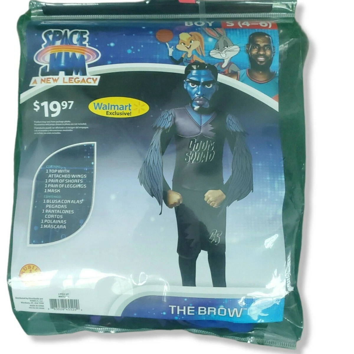 NEW The Brow Space Jam A New Legacy Boys Halloween Costume Small 46