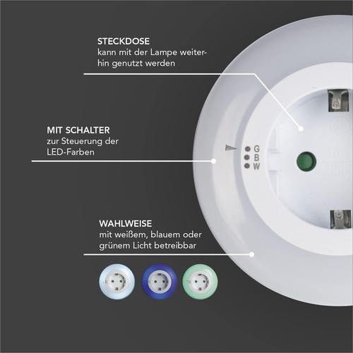 Luz De Noche Con Enchufe LED 3 Colores - Imagen 5 de 6