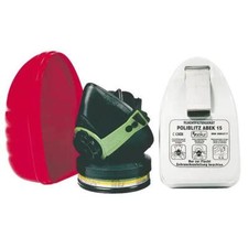 POLI-BLITZ Fluchtfiltergerät ABEK15 Halbmaske Selbstrettung Mobil Einsatzbereit