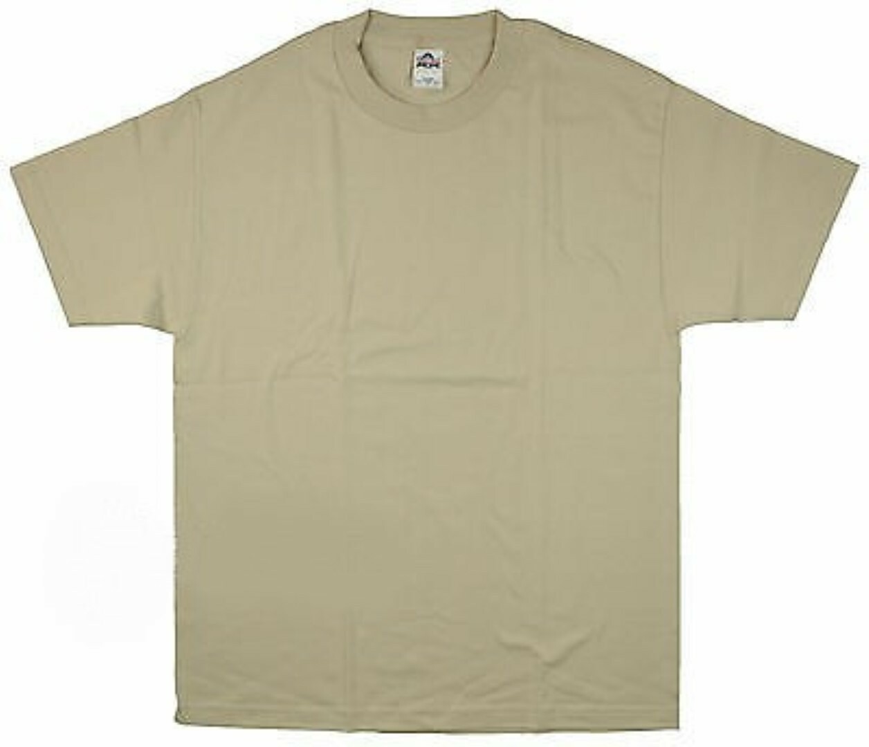 AlStyle Men's Short Sleeve Cotton Beige T-Shirt Tee 3X QTY 3