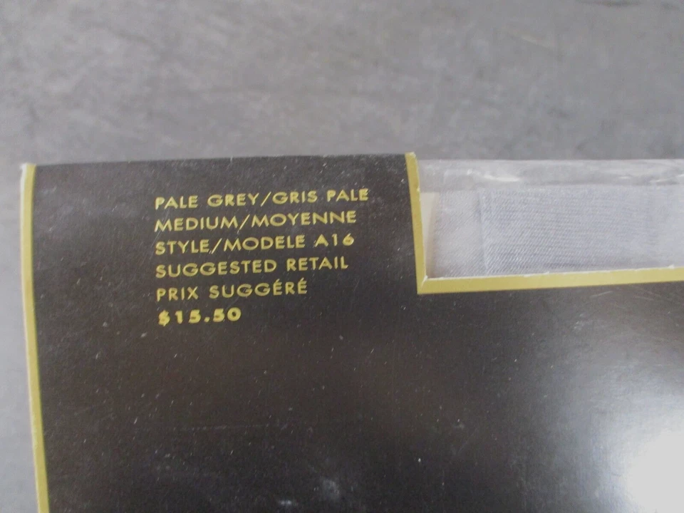 Pantimedias Donna Karan 1997 gris pálido estilo medio A16 ~ ¡nuevas! MIP! Foto 2 de 2