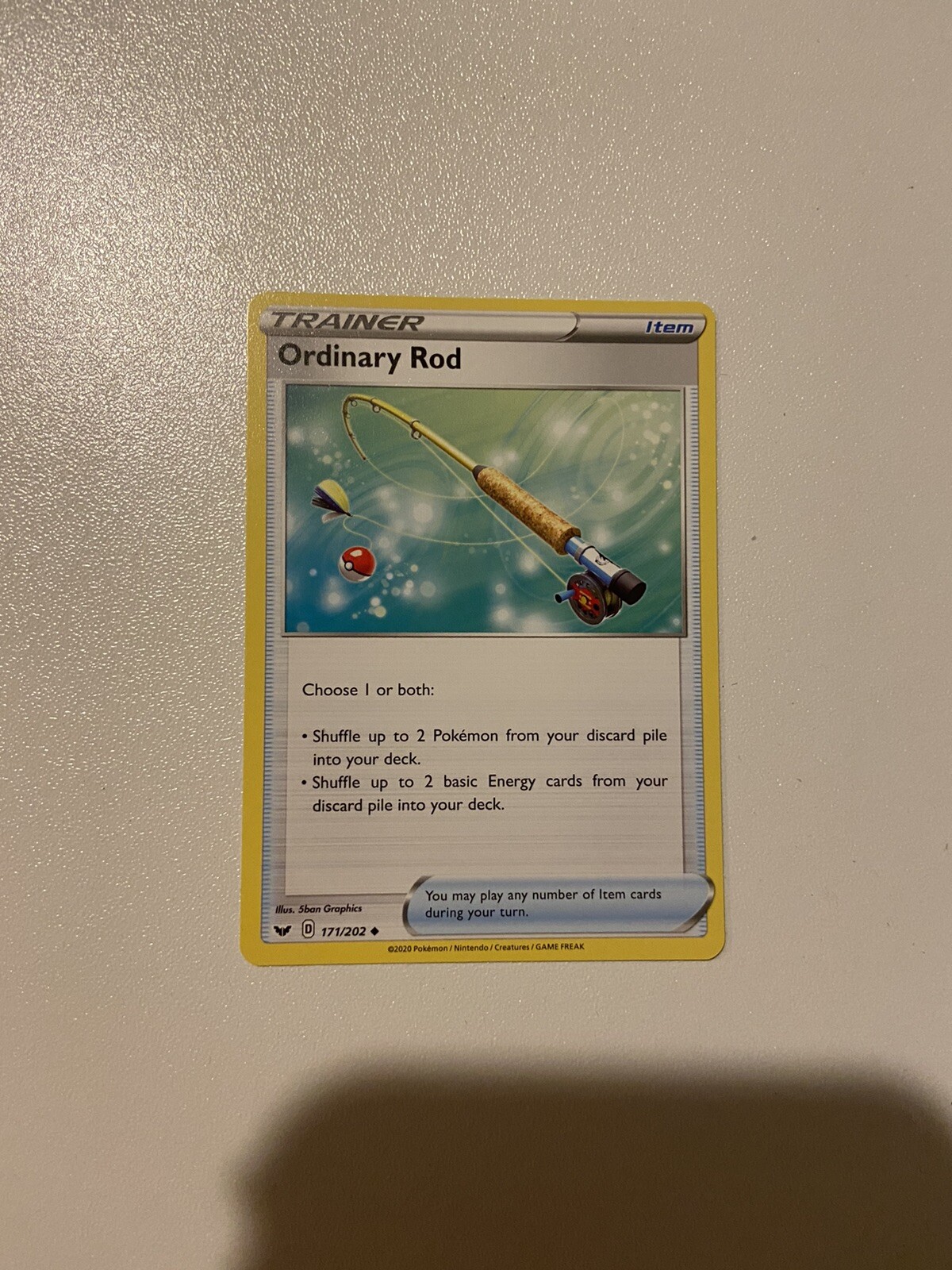 Ordinary Rod 171/202 Near Mint Uncommon Sword & Shield Pokemon Card TCG 2020