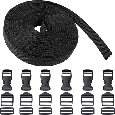 Gurtband 6 Meter mit Schnallen Set Trageriemen Gurtriemen Band Gurt Ersatz Strap