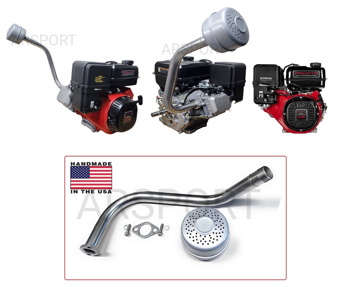 Exhaust & Muffler pipe for: Predator Max 459cc, Duromax XP16HPE