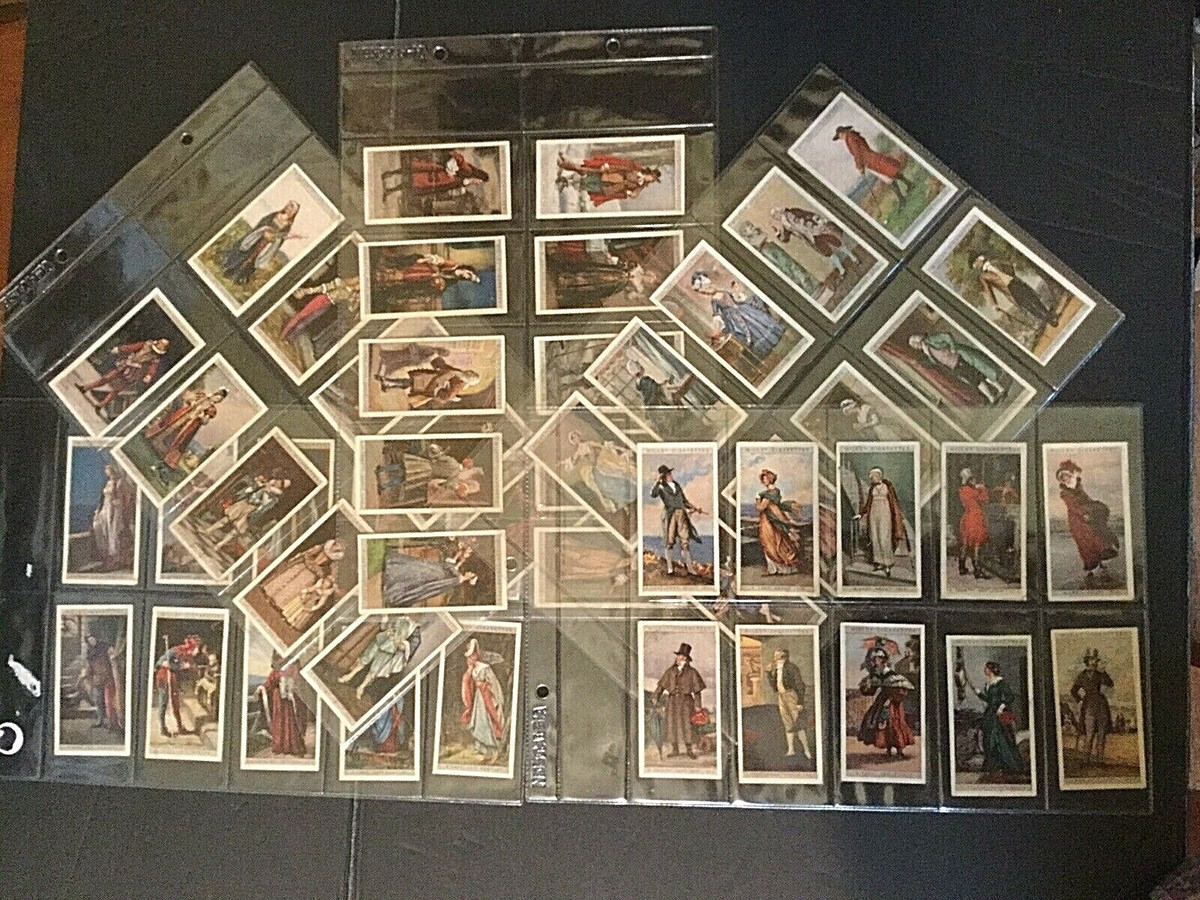 English Period Costumes Cigarette Cards Antique 1929 Full Set 50 WD And HO  Wills