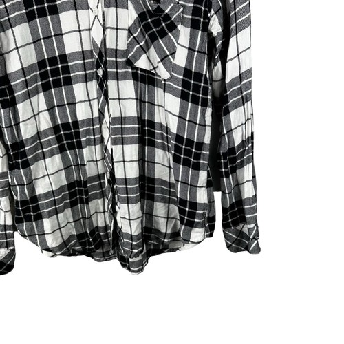 RAILS Hunter Plaid Shirt in Navy Snow Forest Long Sleeve Buttoned Women's Small - Picture 8 of 24