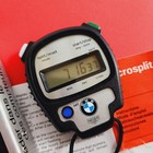 Heuer BMW Stopwatch Microsplit 1000 Full Set With Lanyard Stop Watch Timer TAG