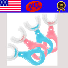 U Shape Toothbrush Kids Baby Silicone Brush with Handle 360  Oral Teeth Cleaning